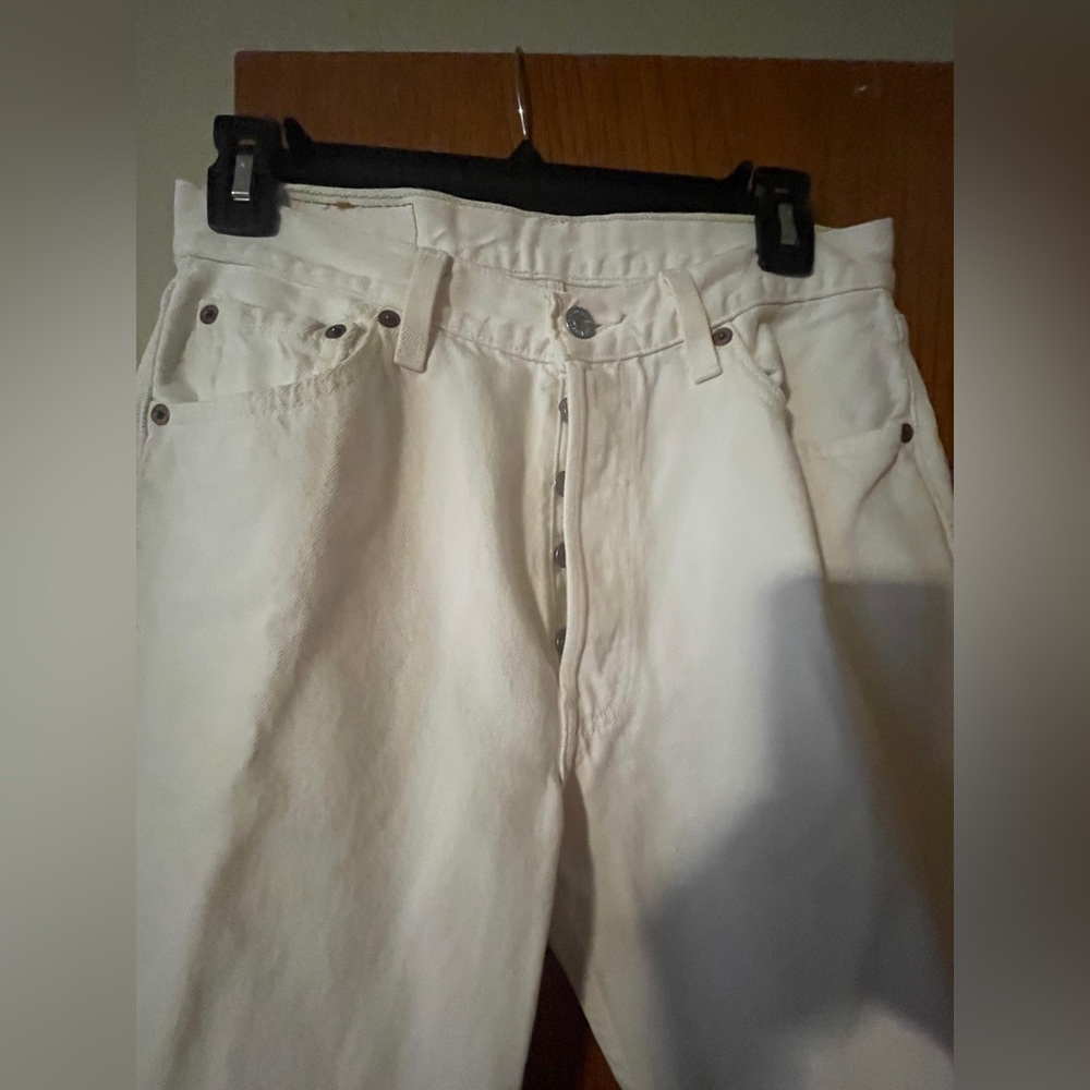 Levi's 501 Women's White Relaxed Jeans